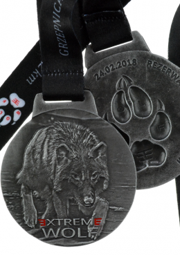 medal odlewany - extreme wolf