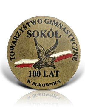 medal jubileuszowy na 100 lat towrzystwo gimanstyczne sokół